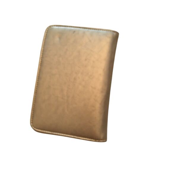 Gold Metallic "Ugrade Me" Travel Wallet 6 1/4" x 4 1/4" - Picture 4 of 5